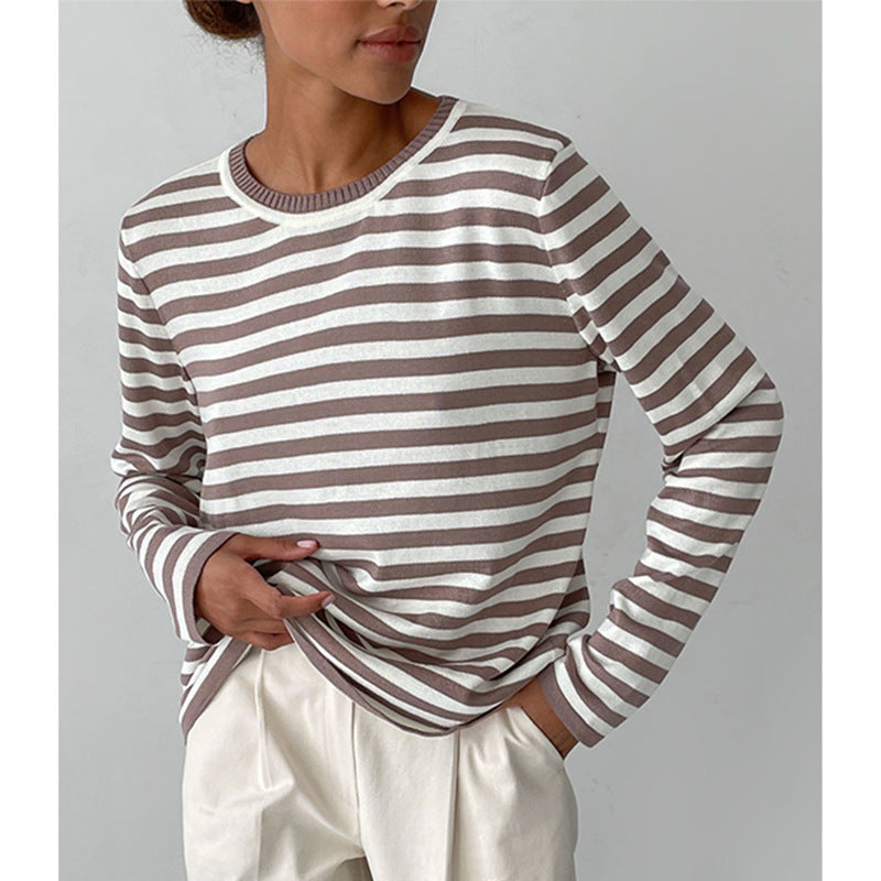1+1 FREE: MW | Klassisches gestreiftes langärmeliges Shirt
