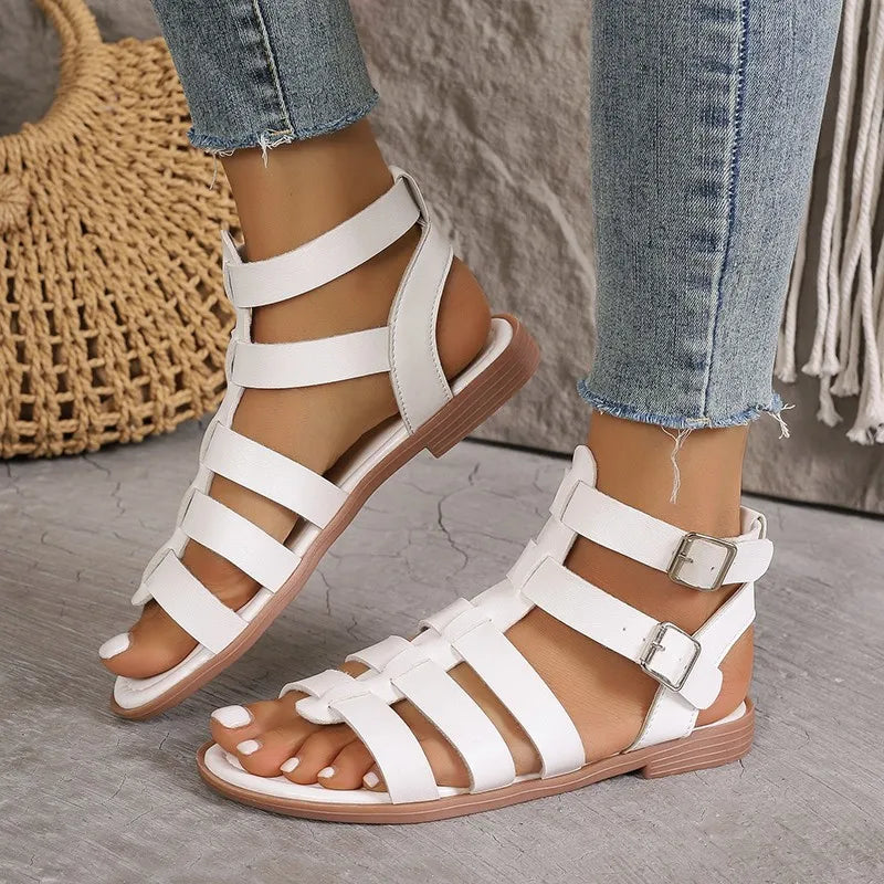 MW | | Elegant Sandalen für Frauen Braun Weiß