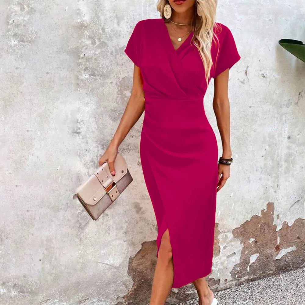 MW | Lässiges Minikleid für Frauen mit V-Ausschnitt