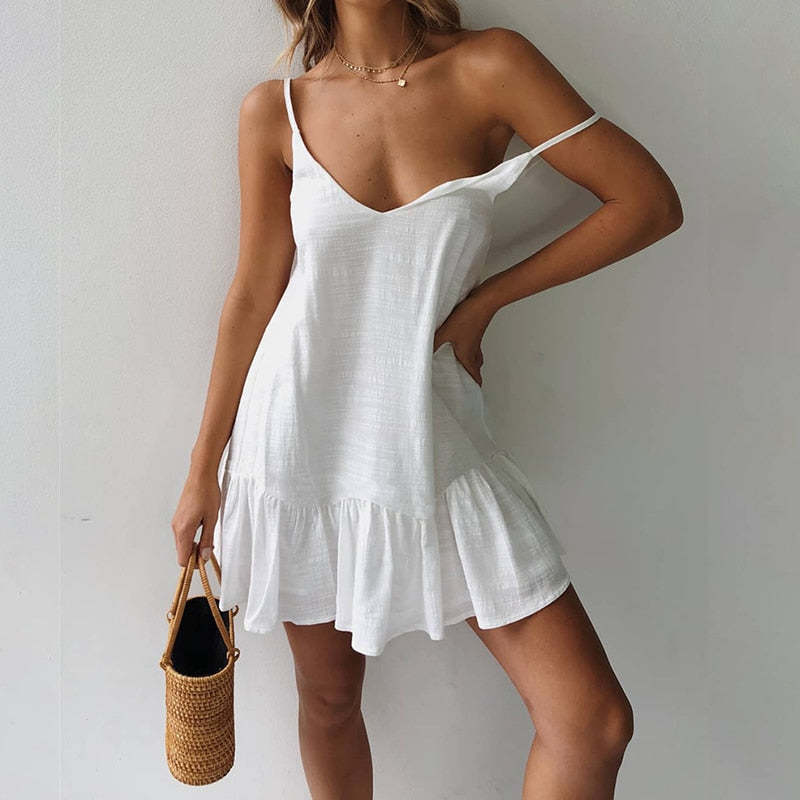 MW | Leichtes Minikleid mit dünnen Trägern für einen entspannten Sommerlook