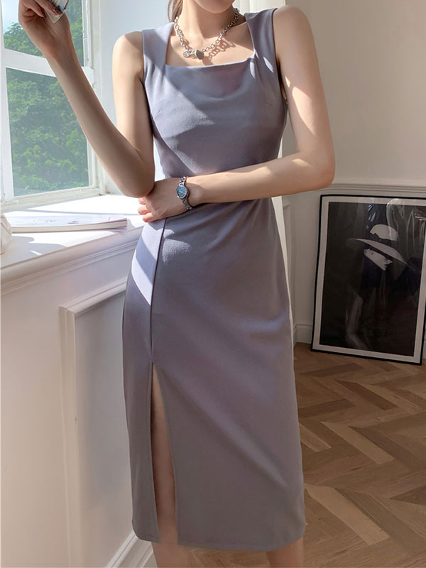 MW | Vintage Midikleid mit geteilten Trägern