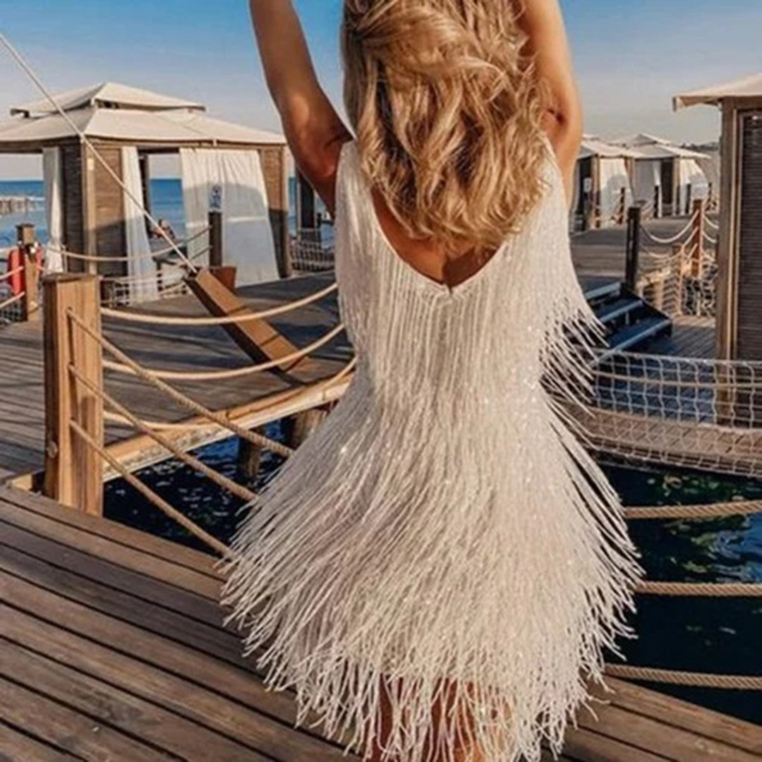 MW | Quasten-Minikleid Ideal für Partys