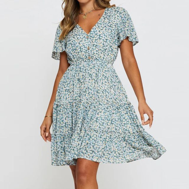 MW | Minikleid mit Blumendruck vb70
