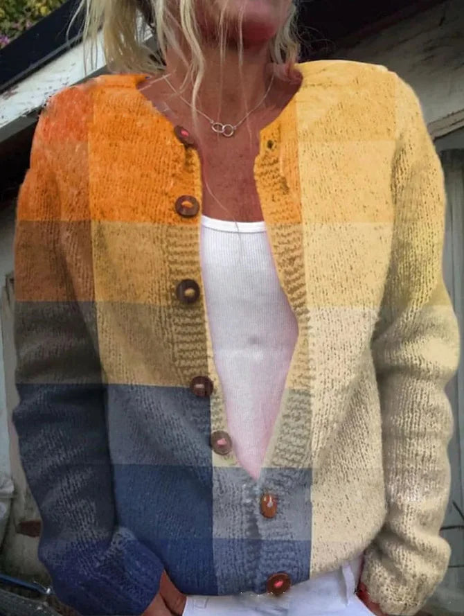 MW | Strickjacke mit floralem Muster