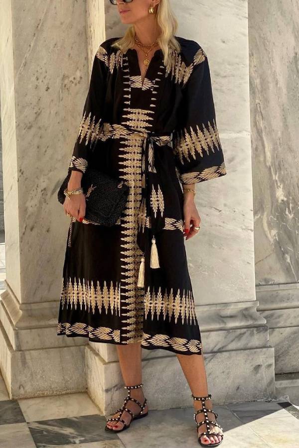 MW | Midnight Boho Bliss Dream Midi-Kleid