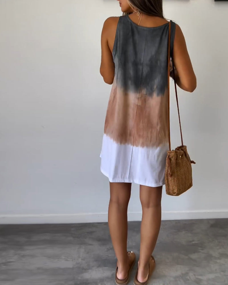 MW | Tie Dye Minikleid mit Farbverlauf