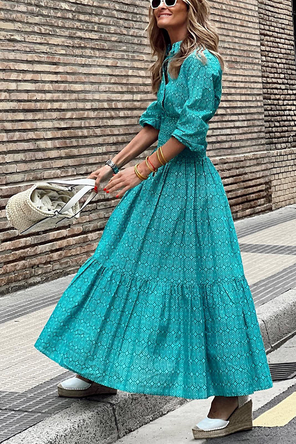 MW | Special Treat Bedrucktes Maxikleid mit elastischer Taille