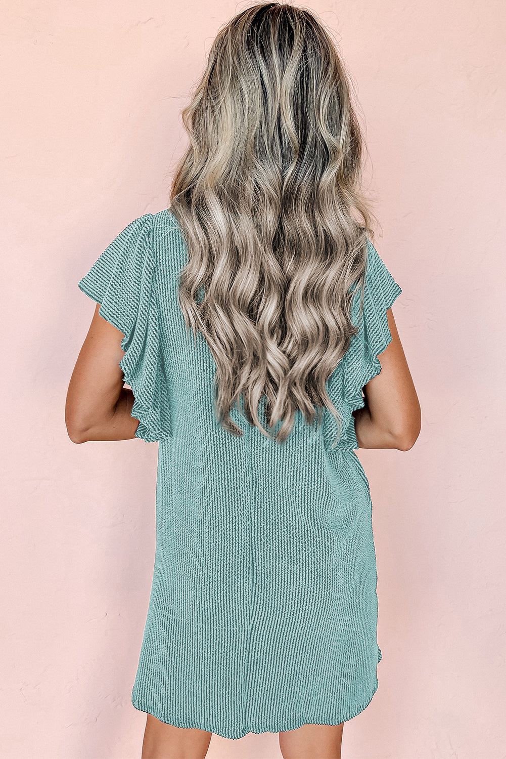 MW | Bezauberndes Delphin-Minikleid mit eleganten Schmetterlingsärmeln