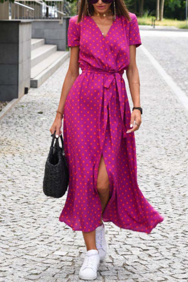 MW | Mittellanger Jumpsuit mit V-Ausschnitt und Schlitz