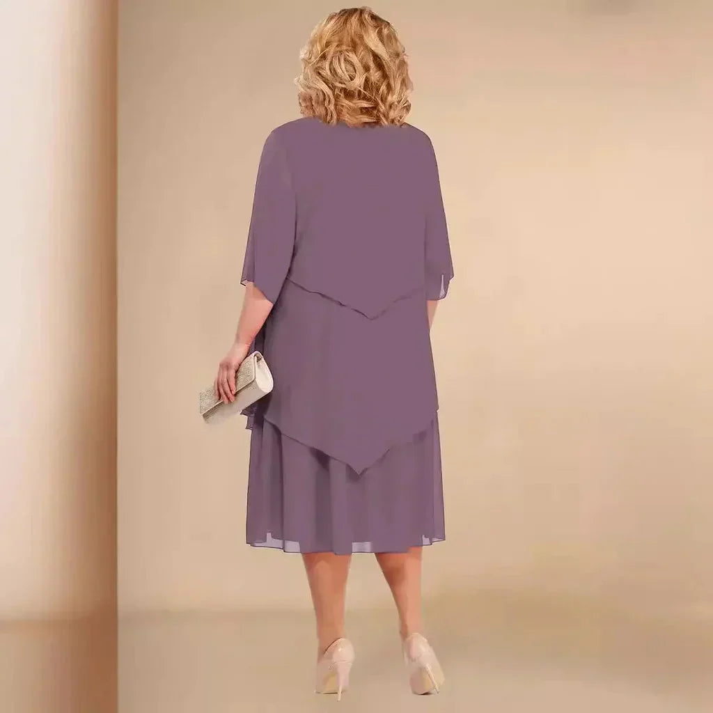MW | MIDIKLEID MIT GESCHICHTETEM SAUM.