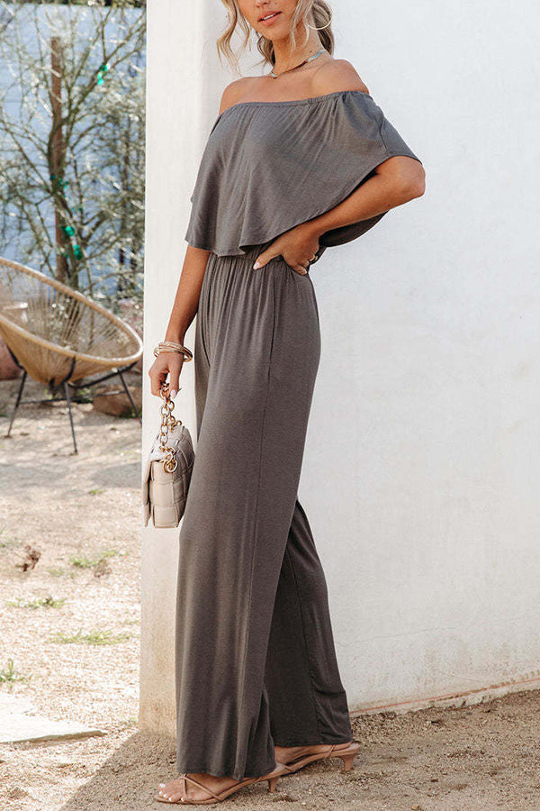 MW | One-Shoulder-Mode Off-the-Shoulder-Jumpsuit