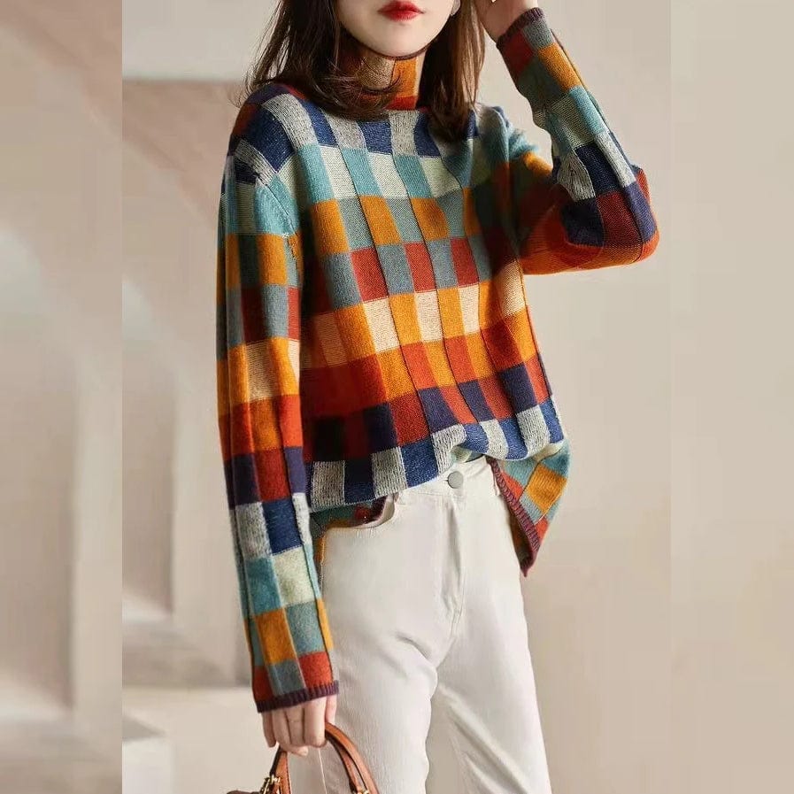 MW | Eleganter karierter Pullover