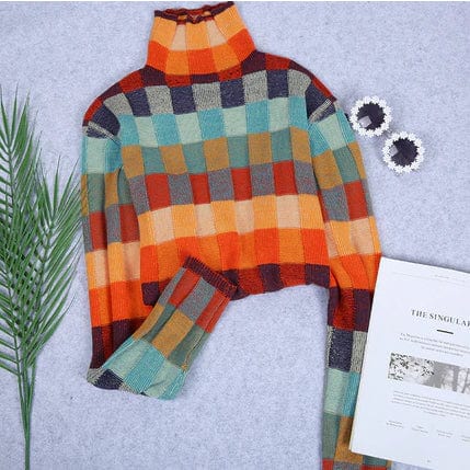 MW | Eleganter karierter Pullover