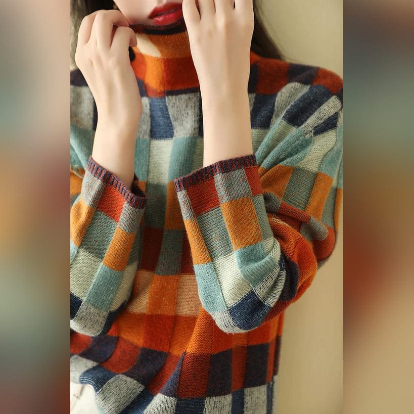 MW | Eleganter karierter Pullover