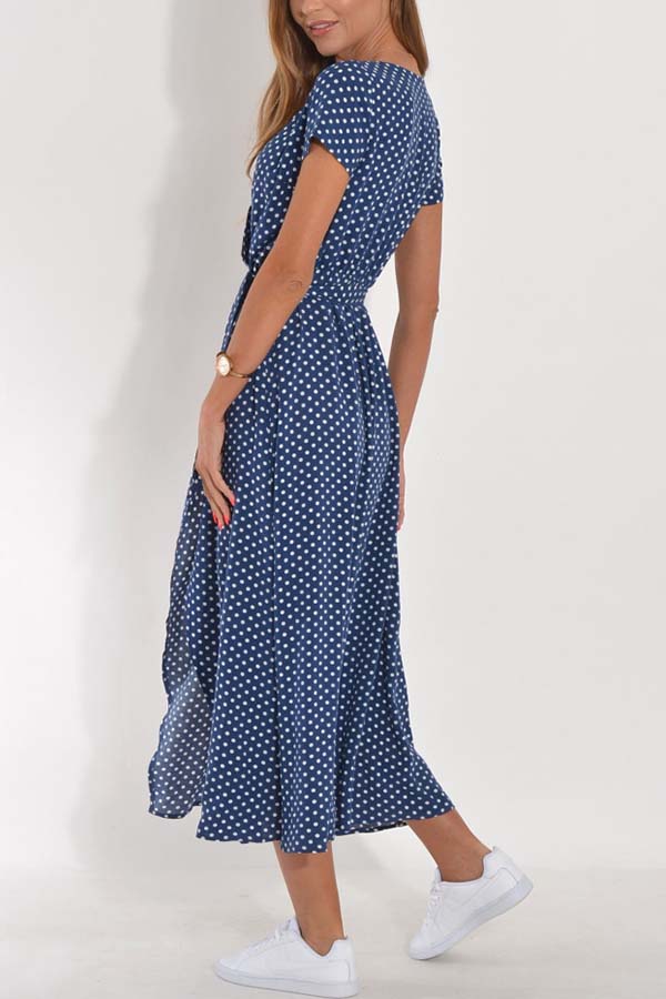 MW | Mittellanger Jumpsuit mit V-Ausschnitt und Schlitz