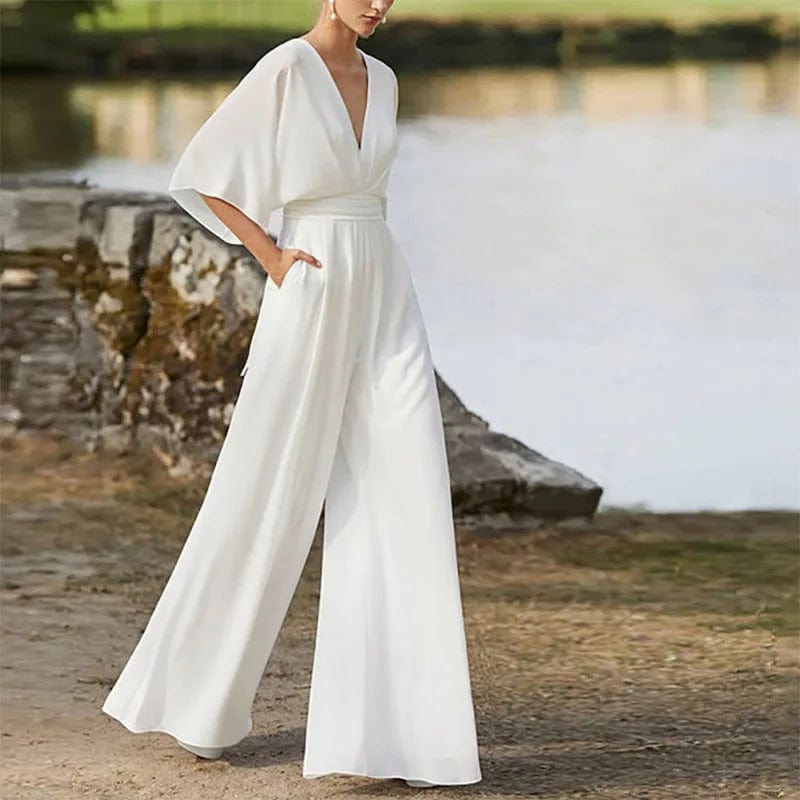 MW | KAREN- Eleganter V-Ausschnitt Jumpsuit