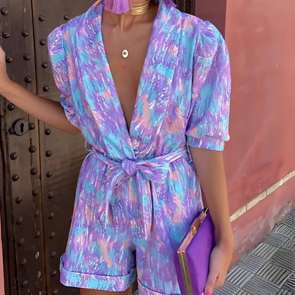 MW | Stylischer Jumpsuit mit V-Ausschnitt für Frauen