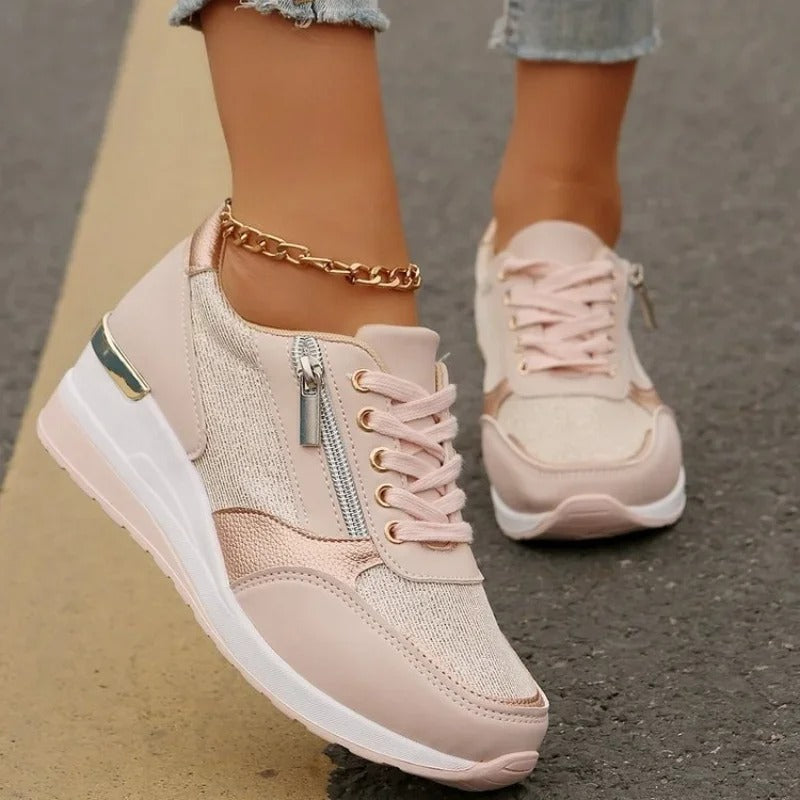 MW | Metallic-Sneakers mit Reißverschluss