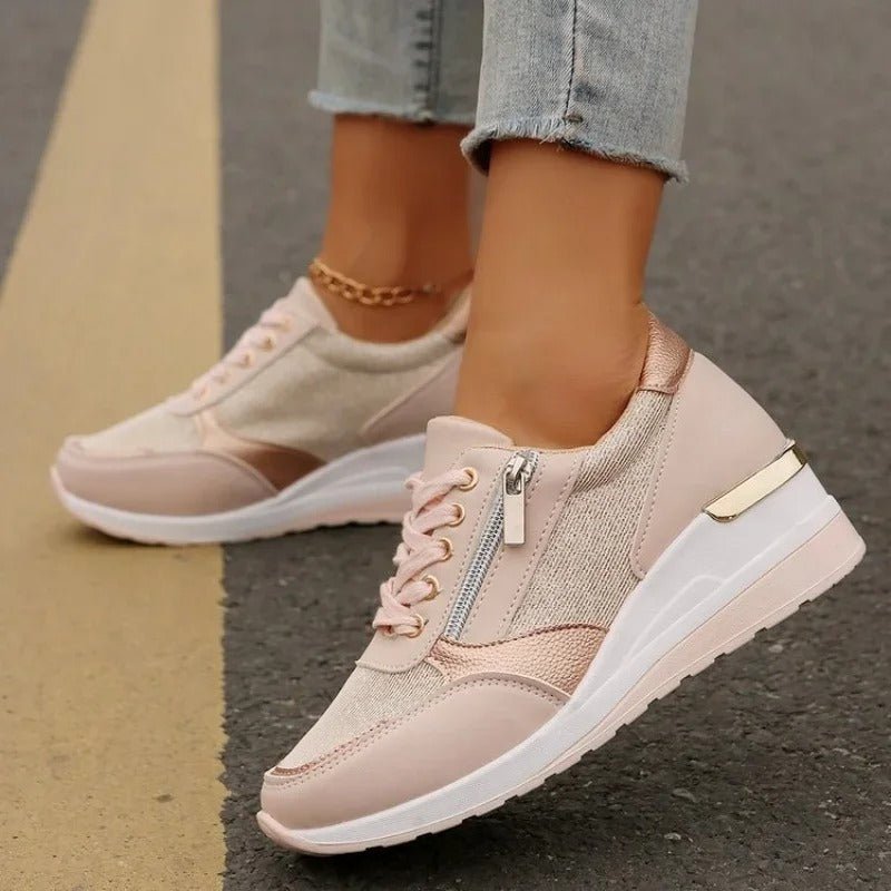 MW | Metallic-Sneakers mit Reißverschluss