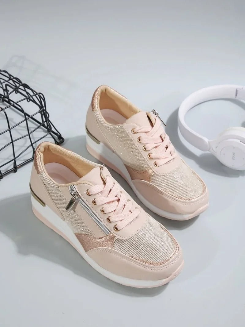MW | Metallic-Sneakers mit Reißverschluss