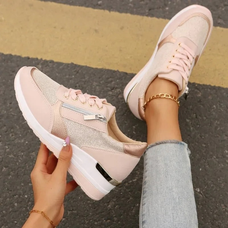 MW | Metallic-Sneakers mit Reißverschluss