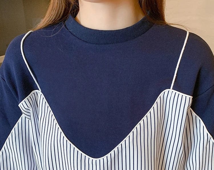 MW | Sweatshirts mit modischem gestreiftem Druck