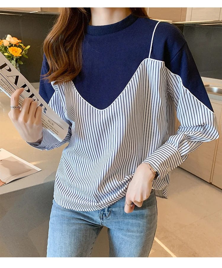 MW | Sweatshirts mit modischem gestreiftem Druck