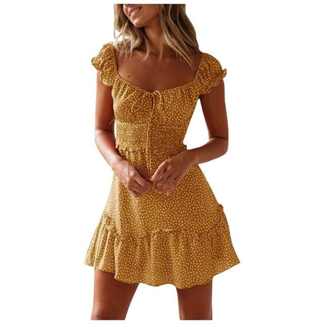 MW | Sommer Sexy Mini Kleid Frauen Weiß Neues Kleid Frauen Sommer Floral Kleid Frauen Alt Heißer Verkauf Vintage