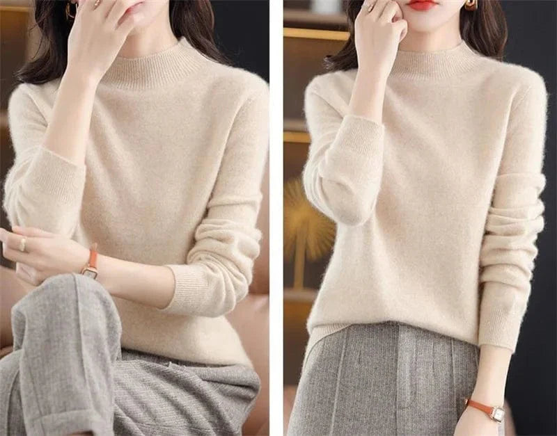 MW | Weichen Strickpullover mit Rollkragen