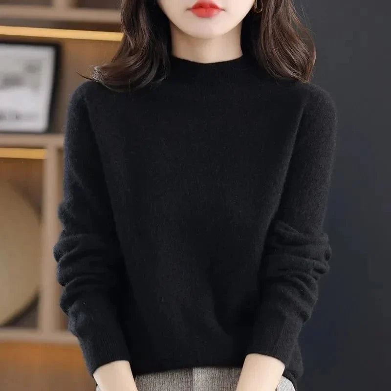 MW | Weichen Strickpullover mit Rollkragen