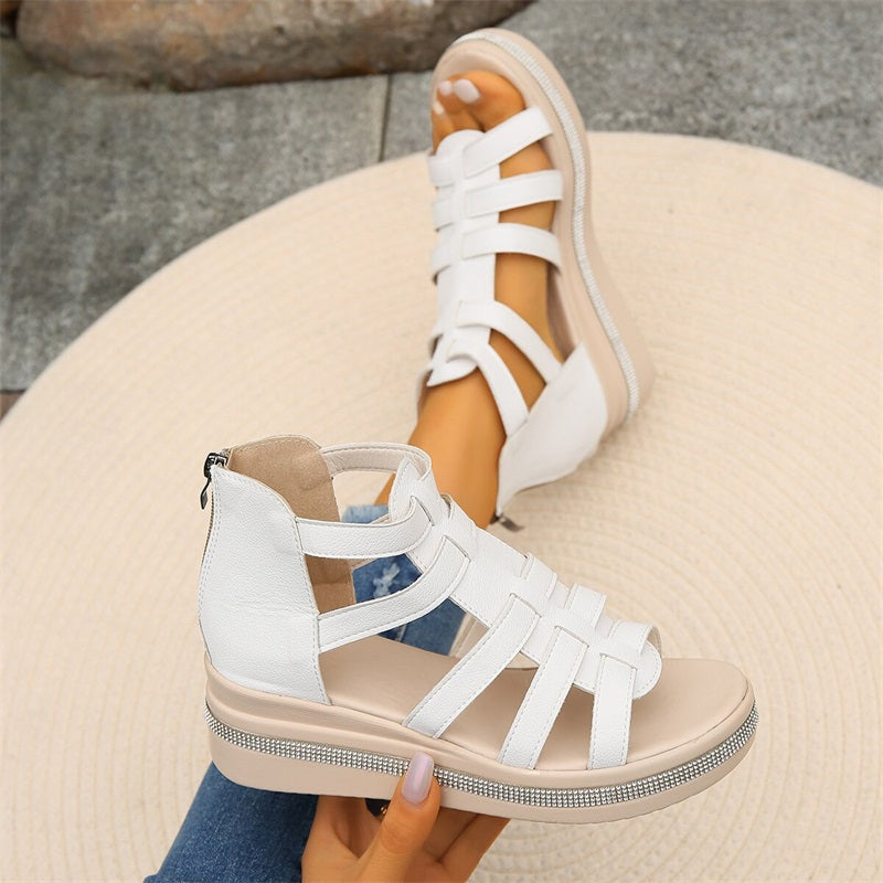 1+1 FREE: MW | Mit Strass besetzte Keilsandalen