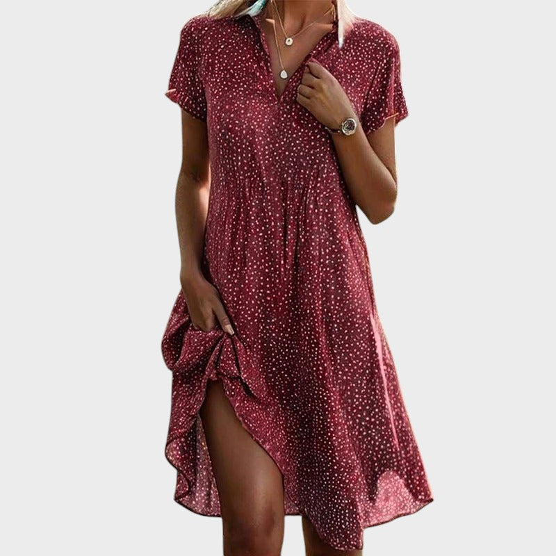 MW | Elegantes und bequemes Midikleid mit Punkten