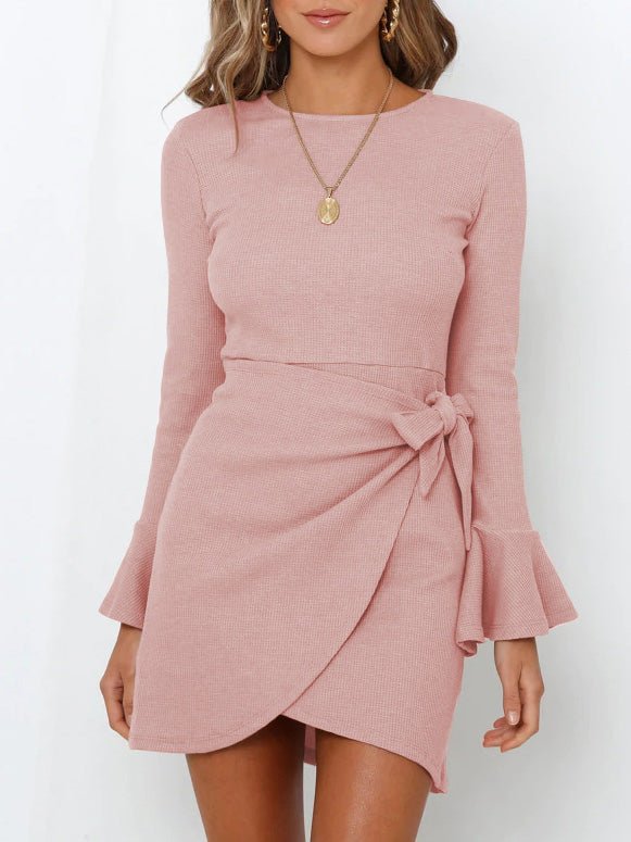 MW | Langärmeliges Minikleid mit Rüschen