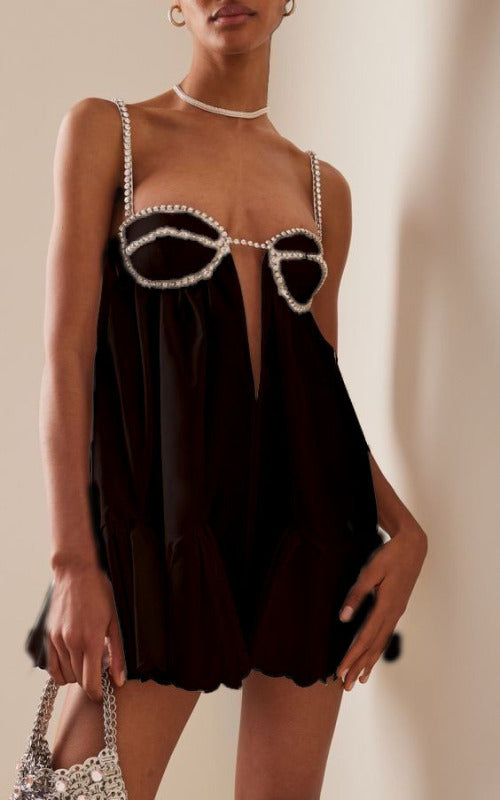 MW | Perlenbesetztes Bustier-Minikleid