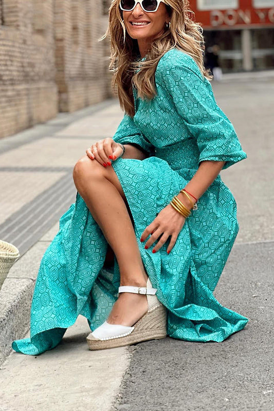 MW | Special Treat Bedrucktes Maxikleid mit elastischer Taille