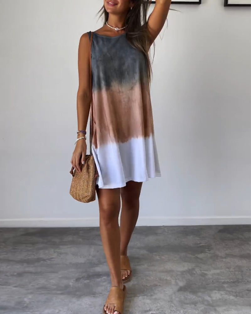 MW | Gradient Tie Dye Print Minikleid