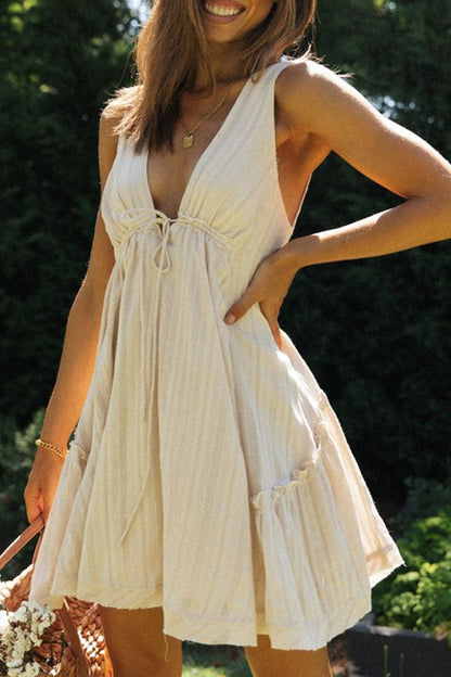 MW | Sommerliches Minikleid mit Waffelmuster