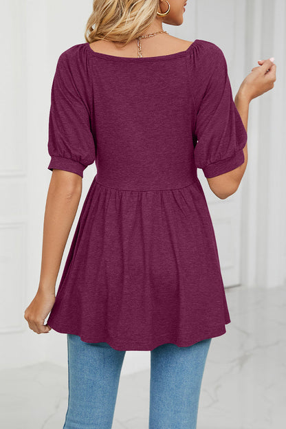 MW | Lässige solide Farbe V-Ausschnitt T-Shirts (7 Farben)