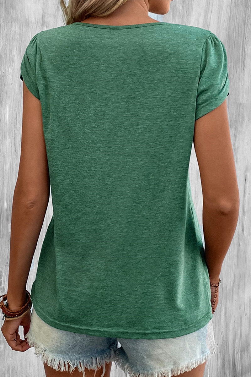 MW | Casual Einfachheit solide V-Ausschnitt T-Shirts (9 Farben)