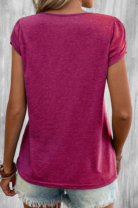 MW | Casual Einfachheit solide V-Ausschnitt T-Shirts (9 Farben)