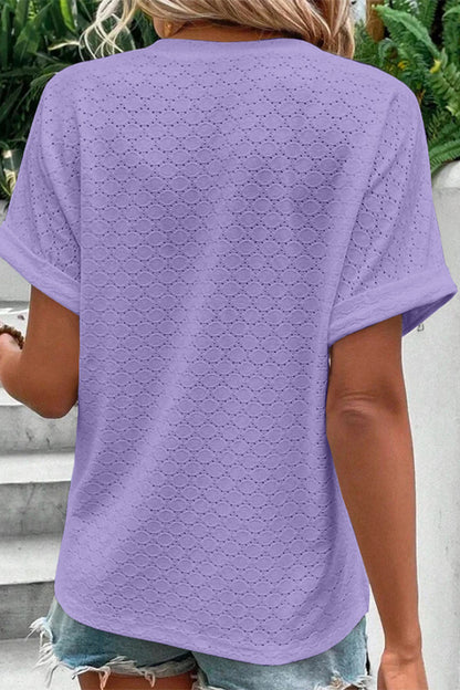 MW | Lässig Solide Knöpfe V-Ausschnitt T-Shirts(10 Farben)