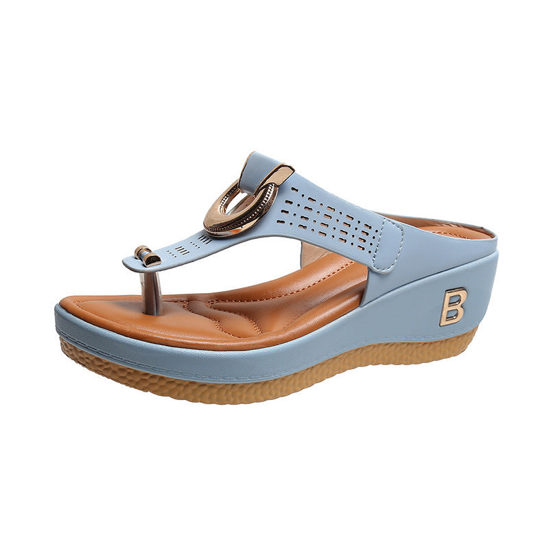 MW | - Plateausandalen aus Leder
