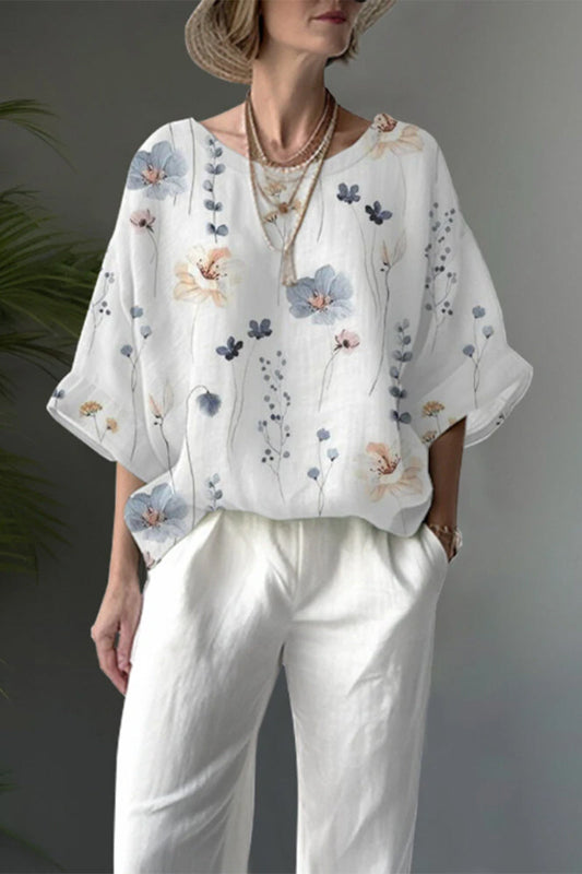 MW | Casual Floral O Neck T-Shirts