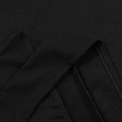 MW | Damen Schwarzes Minikleid mit kurzen Ärmeln aus Spitze