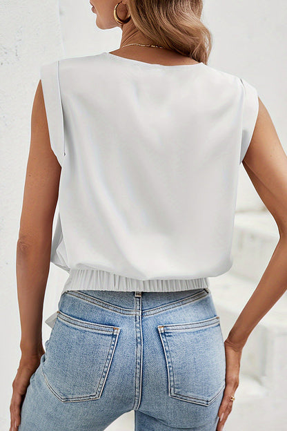 MW | Lässige solide Bandage O Neck T-Shirts