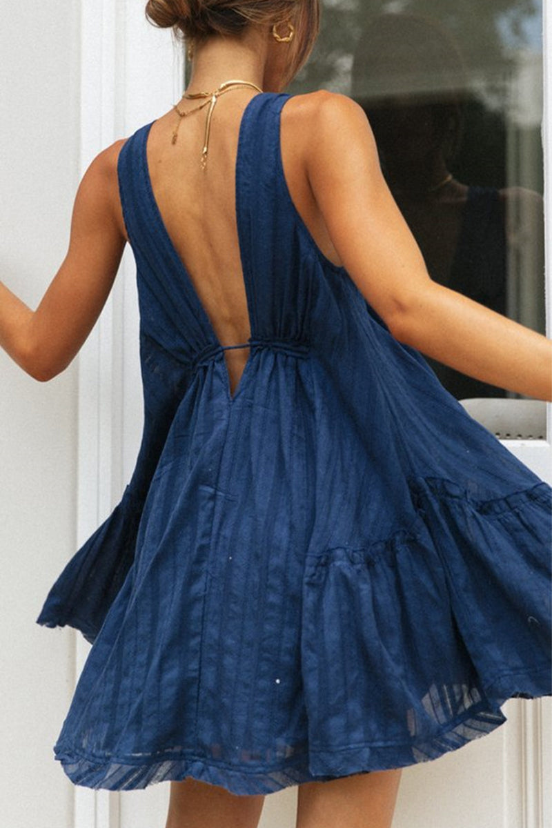 MW | Halter Minikleid Fließend