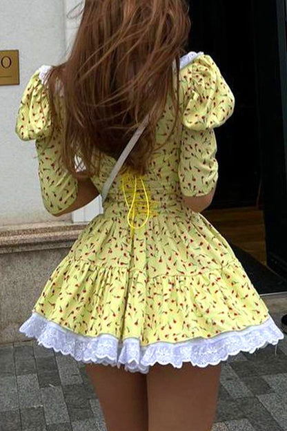 MW | Minikleid mit Claudine-Kragen im Retro-Look