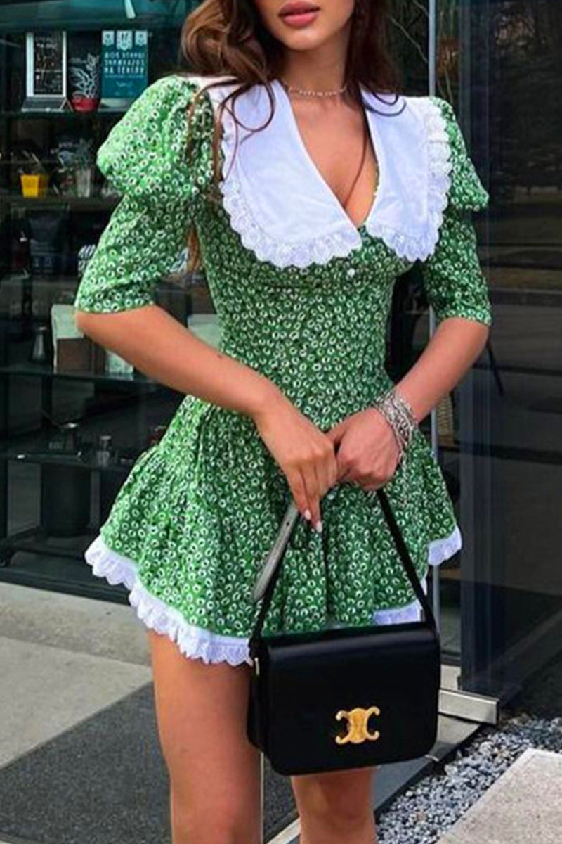 MW | Minikleid mit Claudine-Kragen im Retro-Look