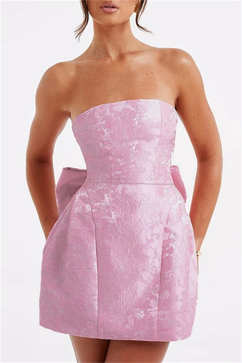 MW | Bustier-Jacquard-Minikleid