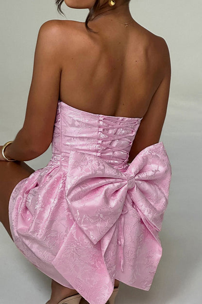 MW | Bustier-Jacquard-Minikleid